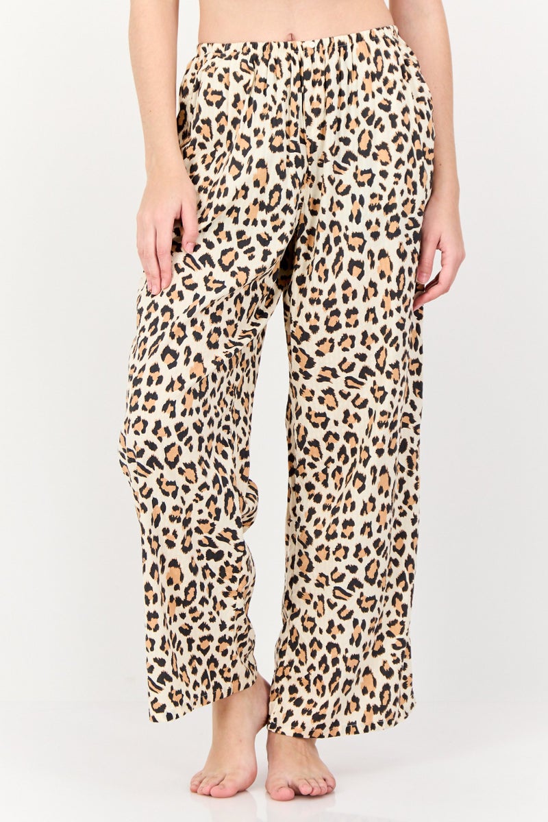 Aerie Women Regular Fit Animal Print Lounge Pants, Multicolor - Image 1